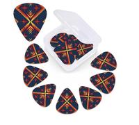Guitar Picks Set of 12 Big Star Design Guitar Picks with Custom Storage Box, Guitar Accessories, Ukulele for Acoustic Guitar, Bass, Valentine's Day Gift
