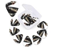 Guitar Picks Set of 12 Guitar Picks 3 Layers with Cobra Snake Storage Box for Acoustic Guitar Bass Electric Ukulele