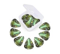 Guitar Picks Set of 12 with Storage Case Cobra Snake Guitar Plectrums for Acoustic Electric Bass Guitar 0.46mm 0.71mm 0.96mm Thin Medium Heavy Guitar Picks for Beginners & Musicians