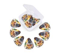 Guitar Picks Set of 12 with Storage Case Cute fox Guitar Plectrums for Acoustic Electric Bass Guitar 0.46mm 0.71mm 0.96mm Thin Medium Heavy Guitar Picks for Beginners & Musicians