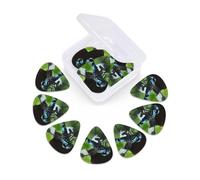 Guitar Picks Set of 12 with Storage Case Dragonfly on the Leaf Guitar Plectrums for Acoustic Electric Bass Guitar 0.46mm 0.71mm 0.96mm Thin Medium Heavy Guitar Picks for Beginners & Musicians