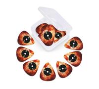 Guitar Picks Set of 12 with Storage Case Fire DVD Guitar Plectrums for Acoustic Electric Bass Guitar 0.46mm 0.71mm 0.96mm Thin Medium Heavy Guitar Picks for Beginners & Musicians