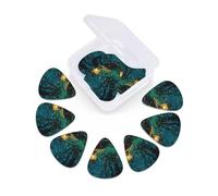 Guitar Picks Set of 12 with Storage Case Fireflies and Lantern Guitar Plectrums for Acoustic Electric Bass Guitar 0.46mm 0.71mm 0.96mm Thin Medium Heavy Guitar Picks for Beginners & Musicians