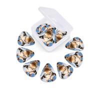 Guitar Picks Set of 12 with Storage Case Giraffe Sky Guitar Plectrums for Acoustic Electric Bass Guitar 0.46mm 0.71mm 0.96mm Thin Medium Heavy Guitar Picks for Beginners & Musicians