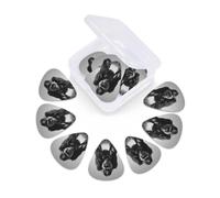 Guitar Picks Set of 12 with Storage Case Gorilla in the Grass Guitar Plectrums for Acoustic Electric Bass Guitar 0.46mm 0.71mm 0.96mm Thin Medium Heavy Guitar Picks for Beginners & Musicians