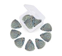Guitar Picks Set of 12 with Storage Case Native American Dream Catcher Guitar Plectrums for Acoustic Electric Bass Guitar 0.46mm 0.71mm 0.96mm Thin Medium Heavy Guitar Picks for Beginners & Musicians