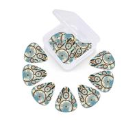 Guitar Picks Set of 12 with Storage Case Native American Dream Catcher Guitar Plectrums for Acoustic Electric Bass Guitar 0.46mm 0.71mm 0.96mm Thin Medium Heavy Guitar Picks for Beginners & Musicians