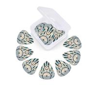 Guitar Picks Set of 12 with Storage Case Native Dream Catcher Guitar Plectrums for Acoustic Electric Bass Guitar 0.46mm 0.71mm 0.96mm Thin Medium Heavy Guitar Picks for Beginners & Musicians
