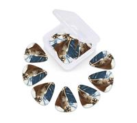 Guitar Picks Set of 12 with Storage Case Panther Mountain Lion Guitar Plectrums for Acoustic Electric Bass Guitar 0.46mm 0.71mm 0.96mm Thin Medium Heavy Guitar Picks for Beginners & Musicians