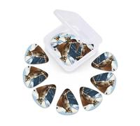 Guitar Picks Set of 12 with Storage Case Panther Mountain Lion Guitar Plectrums for Acoustic Electric Bass Guitar 0.46mm 0.71mm 0.96mm Thin Medium Heavy Guitar Picks for Beginners & Musicians