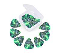 Guitar Picks Set of 12 with Storage Case Polar Bears Northern Lights Guitar Plectrums for Acoustic Electric Bass Guitar 0.46mm 0.71mm 0.96mm Thin Medium Heavy Guitar Picks for Beginners & Musicians