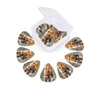 Guitar Picks Set of 12 with Storage Case Running german shepherd dog Guitar Plectrums for Acoustic Electric Bass Guitar 0.46mm 0.71mm 0.96mm Thin Medium Heavy Guitar Picks for Beginners & Musicians