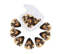 Guitar Picks Set of 12 with Storage Case Two giraffes together Guitar Plectrums for Acoustic Electric Bass Guitar 0.46mm 0.71mm 0.96mm Thin Medium Heavy Guitar Picks for Beginners & Musicians