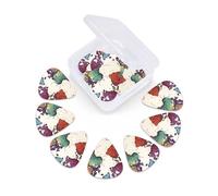Guitar Picks Set of 12 with Storage Case World Map Guitar Plectrums for Acoustic Electric Bass Guitar 0.46mm 0.71mm 0.96mm Thin Medium Heavy Guitar Picks for Beginners & Musicians