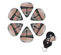 Guitar Picks Set of 6 Acoustic Guitar Picks Electric Thin Medium Heavy Handmade Standing in the Lake Guitar Picks Bass Guitar Picks Ukulele for Acoustic Guitar Lovers Gift for
