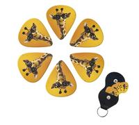 Guitar Picks Set of 6 Animated Giraffe Design Guitar Picks with Storage Box Organizer for Custom Guitars for Men Women Guitar Accessory Ukulele for Guitar