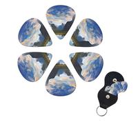 Guitar Picks Set of 6 Guitar Picks 3 Different Layers with National Park Storage Box for Acoustic Guitar Bass Electric Ukulele