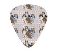 Guitar Picks,Shelties And Bones For Acoustic Guitar, Electric Guitar, Bass,Ukulele Three Size(12 Pack)