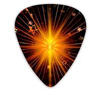 Guitar Picks Shining Stars Ukulele Picks 12 Pieces Including 0.46 mm 0.71 mm 0.96 mm