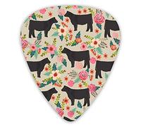 Guitar Picks Show Steer Cows Farm Barn Florals Design Premium Picks Sampler 12 Packs - Variety Guitar Picks Plectrums