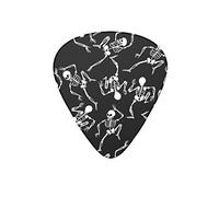 Guitar Picks Skeleton Dance Funny Black Guitar Pick for Electric Bass Guitar Acoustic Guitar Lovers Gift 12 Pack with Box