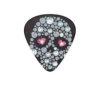 Guitar Picks Skull Diamond Ruby Black Guitar Pick for Electric Bass Guitar Acoustic Guitar Lovers Gift 12 Pack with Box