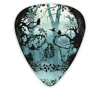 Guitar Picks Skull Image Premium Bass Picks For Electric Guitar And Bass Guitars With Three Sizes (12 Pack)