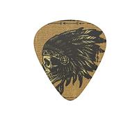 Guitar Picks Skull Indian Chief Style Guitar Pick for Electric Bass Guitar Acoustic Guitar Lovers Gift 12 Pack with Box