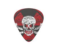 Guitar Picks Skull Nuclear Symbol Black Guitar Pick for Electric Bass Guitar Acoustic Guitar Lovers Gift 12 Pack with Box