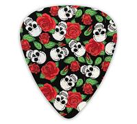 Guitar Picks Skulls And Roses Premium Guitar Picks 12 Pieces Ukulele Picks Including 0.46 mm 0.71 mm 0.96 mm