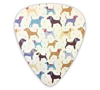 Guitar Picks Small Green dots Many Dogs 12 Pieces Ukulele Picks Including 0.46 mm 0.71 mm 0.96 mm