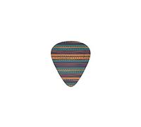 Guitar Picks Striped Retro Aztec Pattern Premium Bass Picks For Electric Guitar And Bass Guitars With Three Sizes (12 Pack)