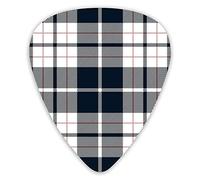 Guitar Picks Tartan Plaid Blue White Red Guitar Picks 12 Packs - Variety Guitar Picks Plectrums