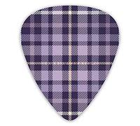 Guitar Picks Tartan Plaid Purple Guitar Picks 12 Packs - Variety Guitar Picks Plectrums
