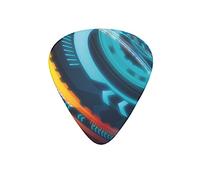 Guitar Picks Technology Future Circle Cool Abstract Guitar Pick for Electric Bass Guitar Acoustic Guitar Lovers Gift 12 Pack with Box