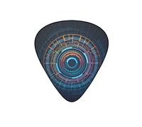 Guitar Picks Technology Future Geometric Circle Cool Guitar Pick for Electric Bass Guitar Acoustic Guitar Lovers Gift 12 Pack with Box