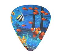 Guitar Picks The Underwater World Tropical Fish Printed Ukulele Bass Electric Acoustic Guitars Thin Medium Heavy 12 Pack(0.46/0.71/0.96 Mm)