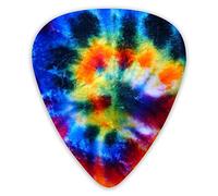 Guitar Picks Tie Dye Pattern Ukulele Picks 12 Pieces Including 0.46 mm 0.71 mm 0.96 mm