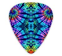 Guitar Picks Tie Dye Perfection Premium Guitar Picks 12 Pieces Ukulele Picks Including 0.46 mm 0.71 mm 0.96 mm