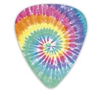 Guitar Picks Tie Dye Premium Bass Picks For Electric Guitar And Bass Guitars With Three Sizes (12 Pack)