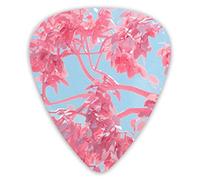 Guitar Picks Tree Pink Spring Digital Art 12 Pieces Ukulele Picks Including 0.46 mm 0.71 mm 0.96 mm