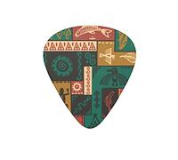 Guitar Picks Tribal Ancient Totem Symbol Collage Vintage Guitar Pick for Electric Bass Guitar Acoustic Guitar Lovers Gift 12 Pack with Box