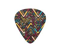 Guitar Picks Tribal Indian Geometric Ethnic Texture Guitar Pick for Electric Bass Guitar Acoustic Guitar Lovers Gift 12 Pack with Box