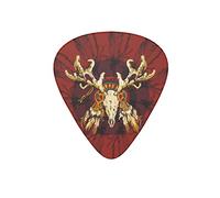 Guitar Picks Tribal Indian Skull Symbol red Guitar Pick for Electric Bass Guitar Acoustic Guitar Lovers Gift 12 Pack with Box