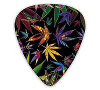 Guitar Picks Trippy Multi Pot Leaves Premium Guitar Picks 12 Pieces Ukulele Picks Including 0.46 mm 0.71 mm 0.96 mm
