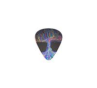 Guitar Picks Trippy Tree Of Life Premium Bass Picks For Electric Guitar And Bass Guitars With Three Sizes (12 Pack)