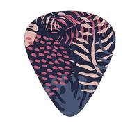 Guitar Picks,Tropical Leaves Pattern For Acoustic Guitar, Electric Guitar, Bass,Ukulele Three Size(12 Pack)