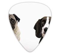 Guitar Picks Two Cute Dog 12 Pieces Ukulele Picks Including 0.46 mm 0.71 mm 0.96 mm