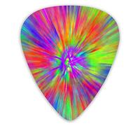 Guitar Picks Tye Dye Patterns Premium Bass Picks For Electric Guitar And Bass Guitars With Three Sizes (12 Pack)