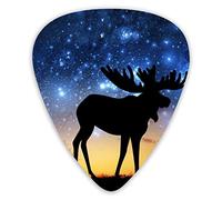 Guitar Picks Universe Galaxy Moose Premium Bass Picks For Electric Guitar And Bass Guitars With Three Sizes (12 Pack)